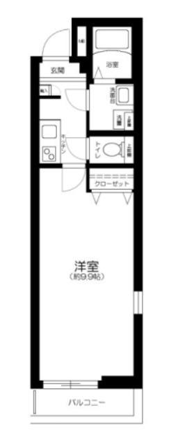 メルクリオ東川口(1K/2階)の間取り写真