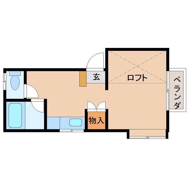 モンパレス三条第四 3号館(1K/2階)の間取り写真