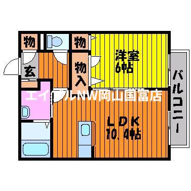 キルシェ(1LDK/1階)の間取り写真