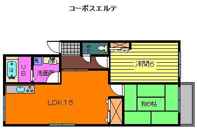 コーポ・スエルテ(2LDK/1階)の間取り写真