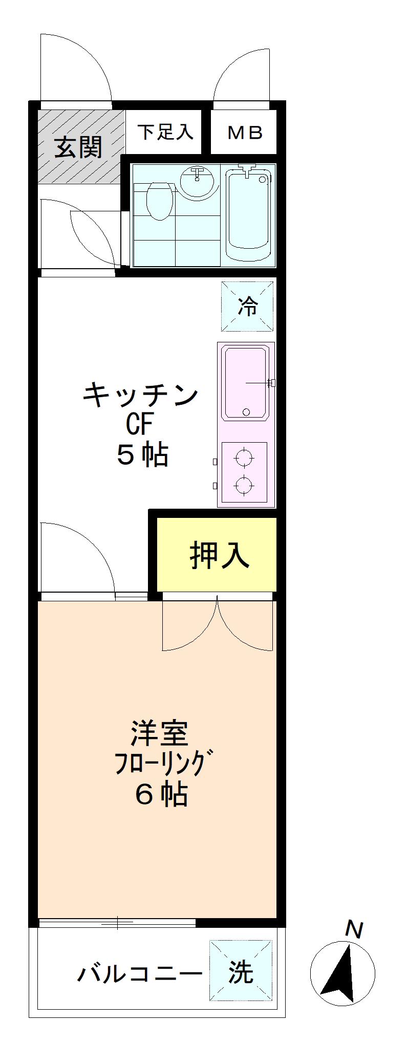GSハイム南馬込(1DK/3階)の間取り写真