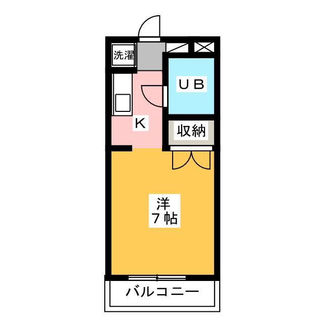 サンアベニュー富塚II(1K/1階)の間取り写真
