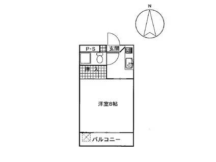 ヒルサイドマンションI(1K/3階)の間取り写真