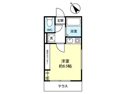 LIT大和田新田(ワンルーム/1階)の間取り写真