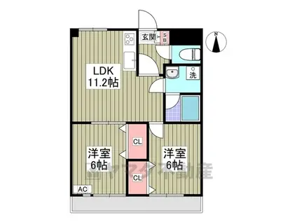 セントラルグリーンマンション(2LDK/3階)の間取り写真