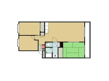 ハイツ崇善(3LDK/5階)の間取り写真