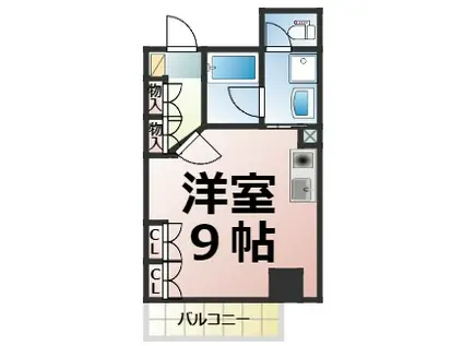 T.パラッツオ(ワンルーム/4階)の間取り写真