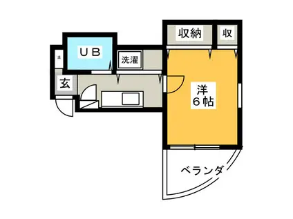 サンエール(1K/3階)の間取り写真