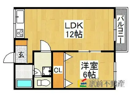 井上ハイツ(1LDK/2階)の間取り写真