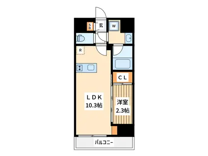 シーフォルム マチダ(1LDK/2階)の間取り写真