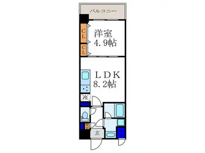 J・CHOPIN(1LDK/3階)の間取り写真