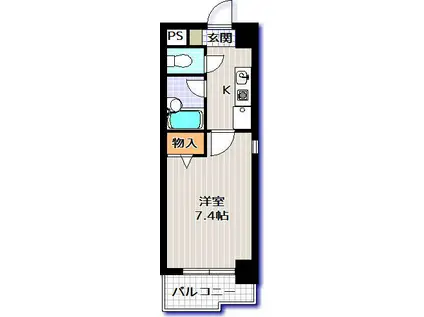 エランビタール今池(1K/2階)の間取り写真
