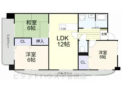 サンシティ小倉東(3LDK/4階)の間取り写真
