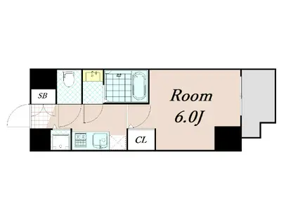 プロヴィスタ京都西院(1K/7階)の間取り写真