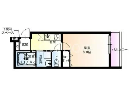 フジパレス俊徳道III番館(1K/3階)の間取り写真