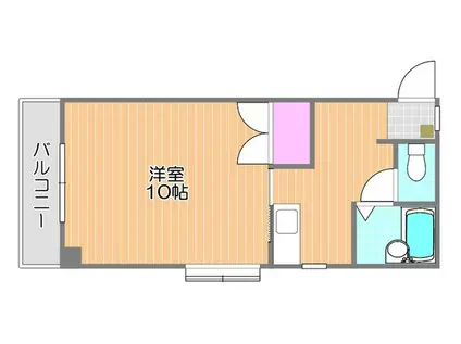 リーガ II(1K/4階)の間取り写真