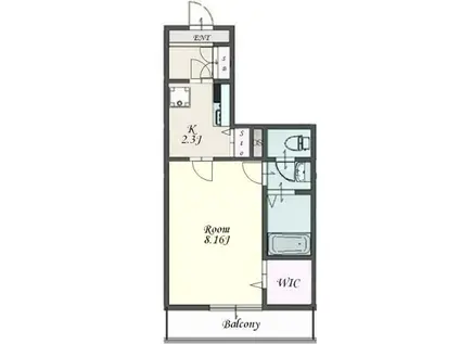 カリーノ(1K/1階)の間取り写真