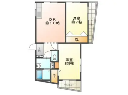 さくらマンション(2DK/2階)の間取り写真