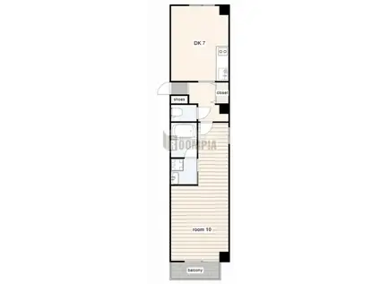 LE・DOME(1DK/8階)の間取り写真