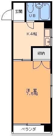 メゾン平井(1K/2階)の間取り写真
