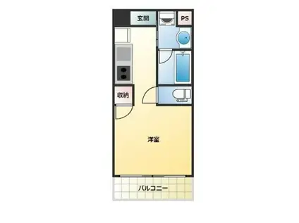 T-MAXINKUME(1K/4階)の間取り写真