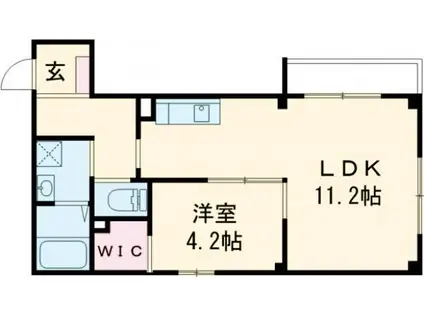 URBAN COURT 茨木春日(1LDK/3階)の間取り写真