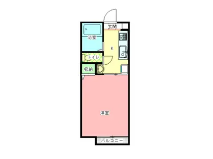 FLAT K&K(1K/1階)の間取り写真