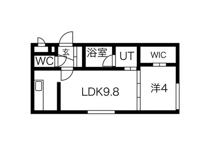ワールドパレス札幌中央(1LDK/4階)の間取り写真