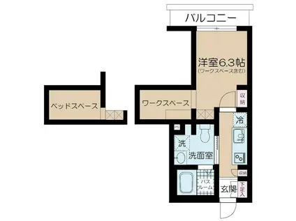 BELLE SCENE AOTO(1K/3階)の間取り写真