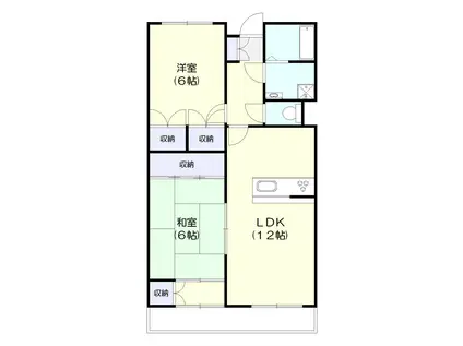 シャルムアゼリア(2LDK/3階)の間取り写真