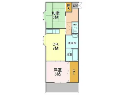 KS DWALING(2DK/2階)の間取り写真