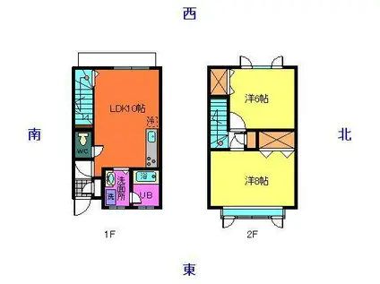 サンテラザー(2LDK/1階)の間取り写真