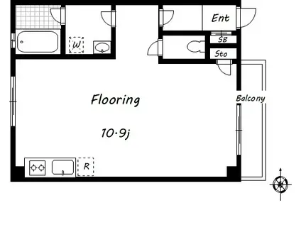 MTコーポ下北(ワンルーム/1階)の間取り写真