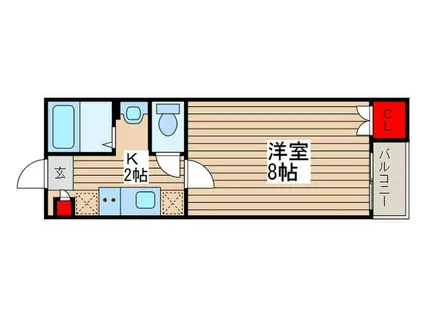 ロイヤルコート(1K/1階)の間取り写真