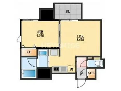 PLUM.YUプラムユウ(1LDK/2階)の間取り写真