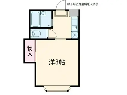 ホープウイングA(1K/2階)の間取り写真