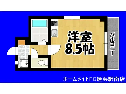 ST藤崎ビル(1K/7階)の間取り写真