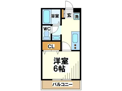 レスポアール(1K/3階)の間取り写真