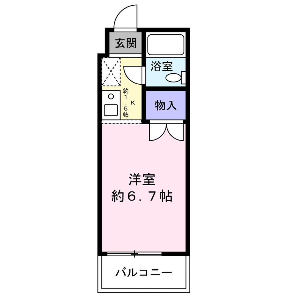 片山グリーンハイツ(1K/1階)の間取り写真