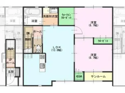 フューチャー(2LDK/2階)の間取り写真