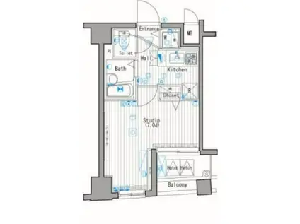 ガラ・ステーション蔵前(1K/2階)の間取り写真