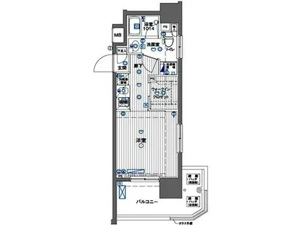 ル・リオン豊洲ウォーターフロント(1K/6階)の間取り写真
