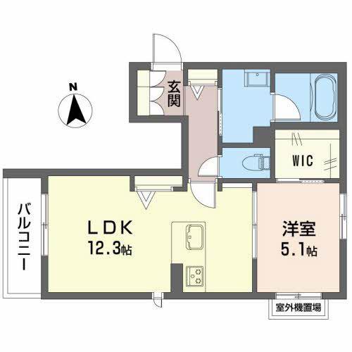 リラフォート八王子(1LDK/2階)の間取り写真