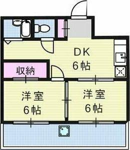 ブールバール塚本II(2DK/3階)の間取り写真