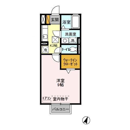 アネックスMITO IIII(1K/1階)の間取り写真
