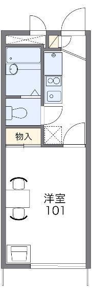 レオパレスリバーハイム三郷(1K/2階)の間取り写真