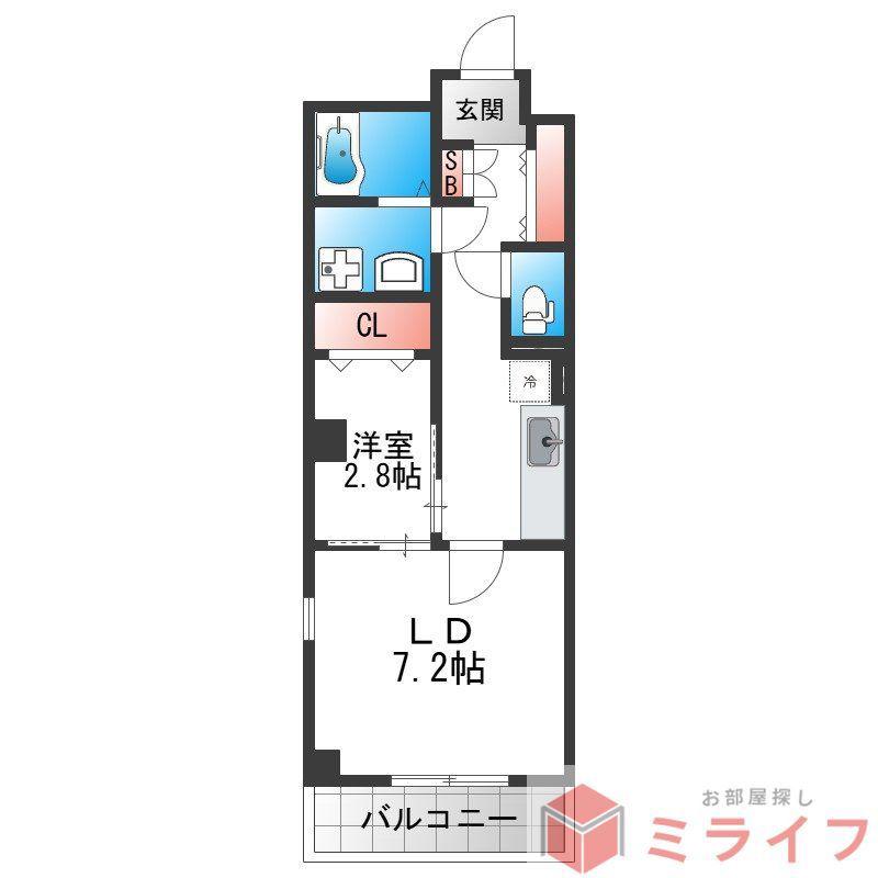 アルム久宝寺(2K/3階)の間取り写真