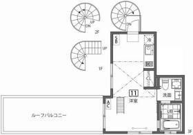 グランエッグス洗足池(ワンルーム/3階)の間取り写真