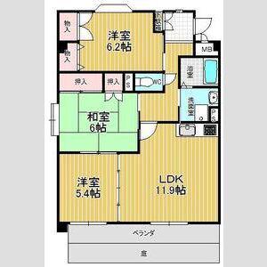 フォレストフィールド梅森台(3LDK/1階)の間取り写真