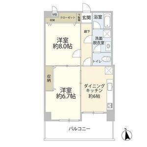 マンションヴィップ落合(2DK/3階)の間取り写真